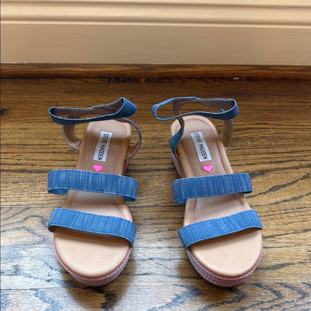 Steve Madden Blue Strappy Sandals